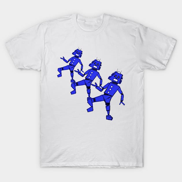 Dancing Robot Trio T-Shirt by david93950